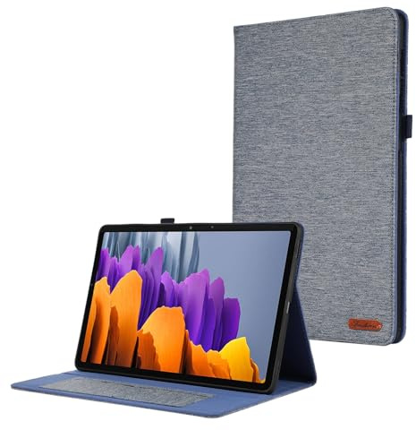Funda delgada compatible con Samsung Galaxy Tab S10 Plus/S9 Plus/S9 FE Plus, Funda Smart Folio Stand a prueba de golpes con despertar/arrastre automático, TPU suave para Tab S10+ 12,4 (Blu)