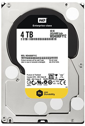 WD 4TB 3.5 Inch SATA III, 7200 RPM, 64 MB Cache Enterprise Hard Drive (WD4000FYYZ) (Renewed)