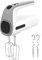 Taurus Station Grey - Batteur électrique de pâtisserie 300W, 5 vitesses, Fonction turbo, 2 types de fouets : crochets pétrisseurs et fouets, fouets amovibles, sans BPA, Compact, Blanc/gris