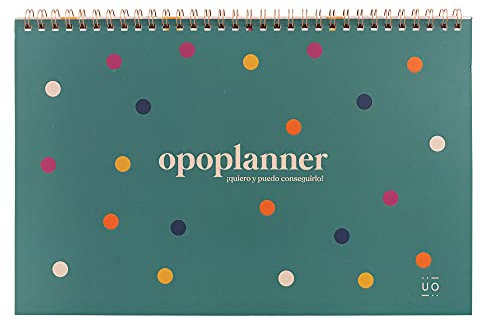 UO Organizador Semanal Planificador - Opositores, Oposiciones. Días sin numerar, 60 páginas, papel de calidad de 90gr, 280x180mm