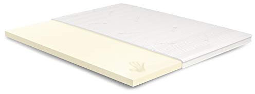 Meisterschlaf Visco Topper 160x220 cm – Höhe 7 cm – Weich & Wärmend – Memory Foam RG 50 – Oeko-TEX® Standard 100 – Tencel™ Lyocell 3D Doppeltuch-Bezug waschbar – Made in Germany