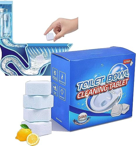 Flushbright - Limpiador de inodoro – Tabletas de limpieza de inodoro Flushbright, tabletas limpiadoras automáticas de inodoro, limpiador de inodoro de larga duración para tanque de inodoro (1 caja)