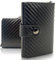 Portafoglio uomo slim porta carte di credito piccolo portafogli schermato RFID portacarte con clip portatessere tascabile donna (Nero#)