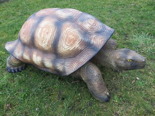 XXL Premium Deko Schildkröte lebensgross ca.110cm Riesenschildkröte Garten Deko Figur