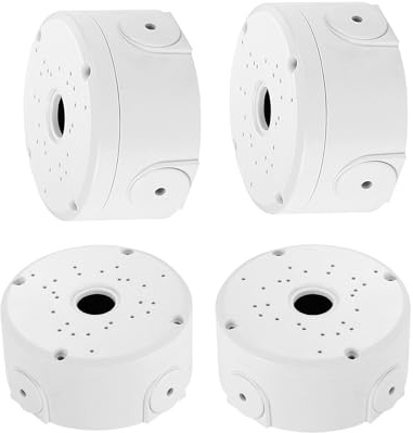 4 Stück Kamera-Anschlussdose, Anschlussdose Wasserdicht für Überwachungskamera, Halbkugelförmige Überwachungskamera-Montagebox, Wand-Deckenmontage Anschluss-Montagedose (Aluminiumlegierung)