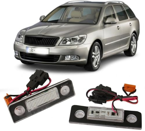 REINKO LED Kennzeichenbeleuchtung passt für Skoda Octavia 2 1Z Roomster 5J Bj. ab 2009