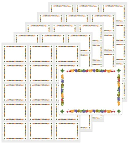 FINDAT 150 PCS Jam Labels 45×67 mm Sticky Food Stickers Vinyl Removable Self-Adhesive Waterproof Freezer Decals for Jar Bottle Kitchen