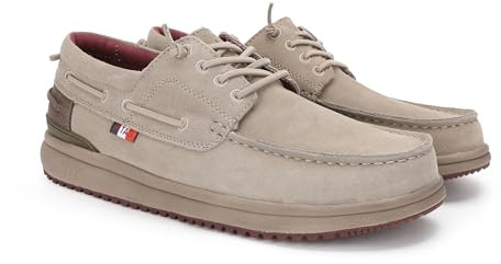 PITAS | Denver | Náuticos de Hombre | Mocasines para el Invierno | Zapatillas de Vestir | Zapatos sin Cordones | Deportivas Casual | Calzado Walkinpitas | Beige 41
