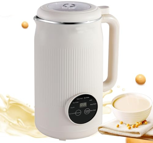 Nut Milk Maker 8 in 1, 1200ml Automatic Soy Milk Maker with Delay Start, Keep Warm, Boil Water and Self-Cleaning, Oat Milk Maker for Almond Milk, Cashew Milk, Juice, Soups, Porridges