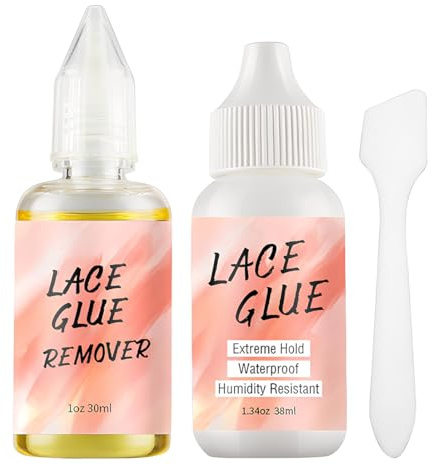 YUPZAR Colla per Parrucche,Colla e Solvente per Parrucche,Wig Glue,Colla Super Adesiva Parrucca,Rimozione Capelli Parrucche Lace Frontal,Parrucche Come Capelli Veri