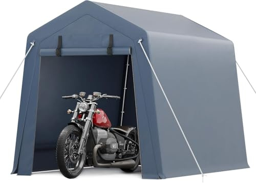 Garage temporaire Portable, abri avec fenêtres Mesh et Ventilation, Protection complète Moto vélo, Rangement Jardin et terrasse, 1.8 x 1.8m