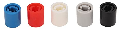 Changor 250 PCS Compact ABS Plastic Push Button Caps 6 Pin Self Locking Switch Caps 5 Colors for Electronics Breadboard Assembly
