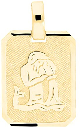 My Gold Damen Herren Anhänger Sternzeichen (Ohne Kette) Echtes Gelbgold 333 Gold (8 Karat) 21mm x 12mm Tierkreiszeichen Horoskop Gaudino