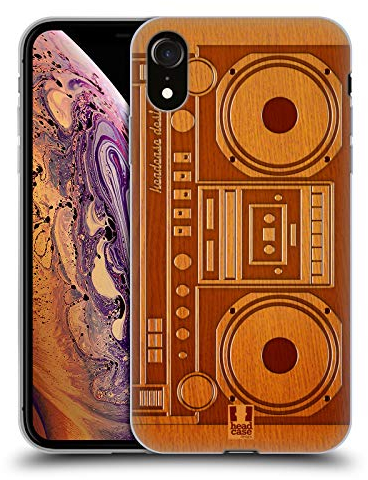 Head Case Designs Boombox Gadget en Bois Coque en Gel [Protection de Qualité Militaire] Compatible avec Apple iPhone XR