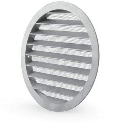 Grille de protection contre les intempéries, grille d'aération ronde en fonte d'aluminium avec moustiquaire (315 mm).