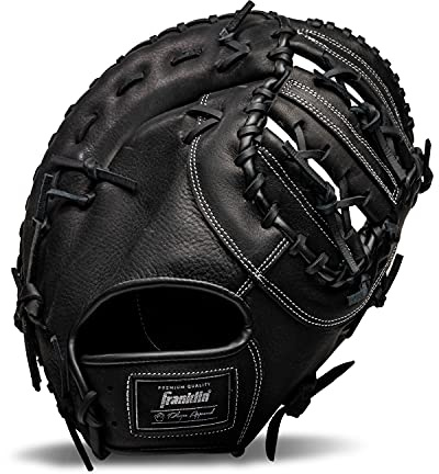 Franklin Sports CTZ5000 Gant de Baseball en Cuir de Vache Noir pour Adultes et Jeunes 31,8 cm