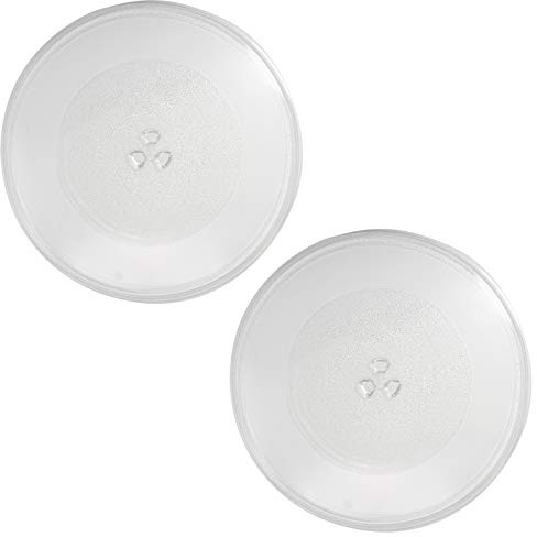 2-Pack NTNT-A108 Microwave Glass Turntable Plate Replacement for Sharp R1514 - Compatible with NTNT-A108 14 1/8 Inch Glass Tray