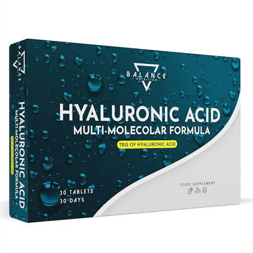 ACIDO IALURONICO | Acido Ialuronico Capsule | Formula Multimolecolare ad Alti Dosaggi ad Alto, Medio e Basso Peso Molecolare | 30 Capsule vegetali