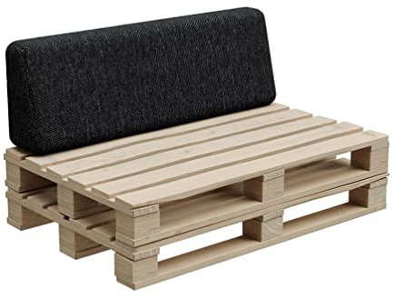 Gutekissen® Palettenkissen, Palletenpolster, Gartenkissen, Palettenauflagen, Sofa, Kissen, Polster, Auflagen Indoor Outdoor PFBG (Rückenlehne 120x35, Graphit)