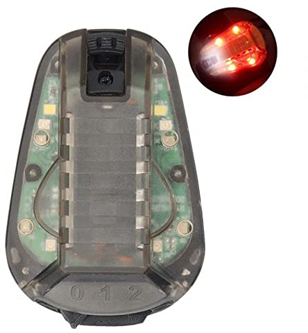 MiOYOOW Lampada tattica per casco, luce stroboscopica IR tattica a scatto per un'avventura di salvezza rapida in pieno aria (senza batteria)