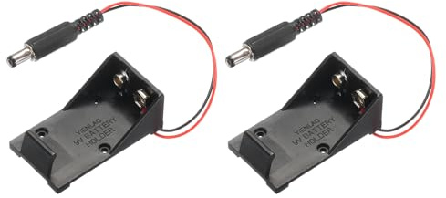 sourcing map Lot de 2 boîtes de support de batterie 1 x 9 V, 1 fente de 16,5 cm pour piles 9 V