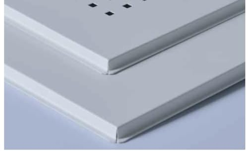 ITP Akifix SM02W.F0 Deckenpaneele aus Metall, weiß, 60 x 60 x 0,9 cm - glatt ungelocht ‎- Packung mit 20 Paneelen - insgesamt 7,20 m² - Lay-in Rand 24