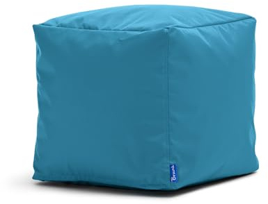 Bruni Sitzwürfel Cubo in Blau – 40x40x40 cm Sitzhocker aus Deutschland, Indoor- & Outdoor-Sitzcube, Fußhocker und Bodenkissen