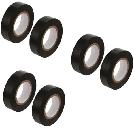OUNONA 6rollen Pvc Isolierband Wasserdichtes Elektriker-klebeband Für Und Industrielle Anwendungen Schwarz Hohe Isolationsfähigkeit Hitzebeständig Für Kabelverbindungen Und