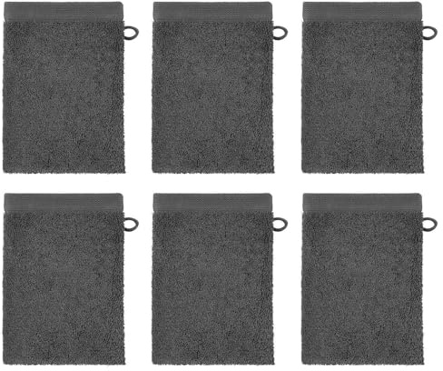 BUTLERS Fabulous Waschlappen in Grau 21x15 - Frottier Waschhandschuh 100% Baumwolle - Saugstarke und weiche Microfaser
