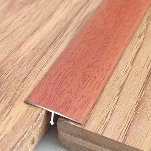 DAQXYH T-Form Aluminium Übergangsprofil, Selbstklebender Abdeckleisten Türleisten Teppich & Boden, Schneidbarer Übergangsleiste Breit 4cm/2.5cm(Cherry Tree,W 2.5cm(1inch))