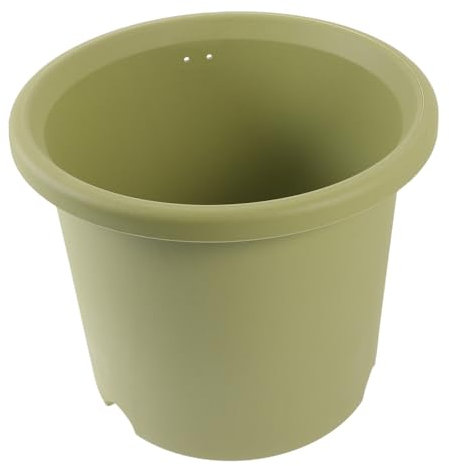 YARNOW Jardinière Ronde Minimaliste en Plastique De Taille avec Drainage pour Plantation en Extérieur
