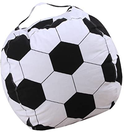 HOLIDYOYO Fußball-sitzsack Aus Polyestermaterial Befüllbare Aufbewahrungstasche Für Spielzeug Mit Reißverschluss Spielzeuglagerung Für Jungen Und Mädchen Multifunktionaler Sitzsack Als