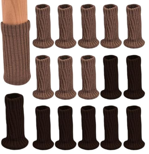 AUEFUDQ Chaussette Chaise pour Pieds de Chaise, 16pcs Chaussettes de Chaise Mobilier en Feutre, Patins Antidérapants pour Convient aux Pieds de Chaise, Évitez Les Rayures et Le Bruit