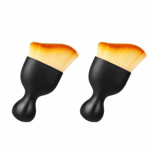 foyscr 2 Pcs Car Detailing Brush,Soft Bristles Car Interior Cleaning Brush,Car Accessory Dust Removal Brushes for Car Air Conditioner Vents,Car Dashboard and Seats
