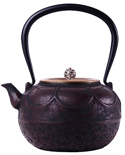 WMYDNXXT Théière en Fonte Théière Japonaise Théière Chinoise 1,2 L/1200 ML Théière en Fonte Faite à la Main Bouilloire à thé for Usage Domestique et Cuisine Bouilloire à thé en Fonte