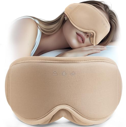 MUSICOZY Sleep Mask Headphones | 100% Blackout 3D Organic Bamboo Cotton Eye Mask for Travel & Restful Sleep,Shift Work | Bluetooth 5.4 Sleep Headphone Cool Gadgets Gift for Men & Women!