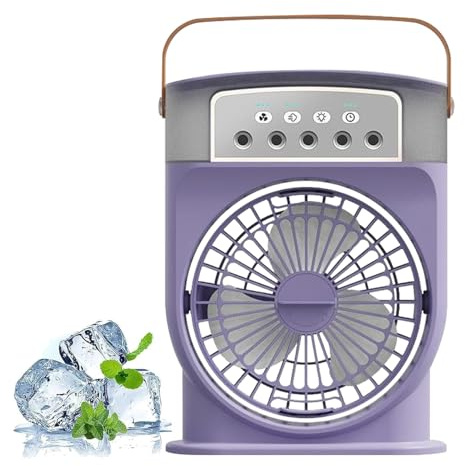 Generisch Misting Fan - Ventilador de pulverización de agua | Enfriador de verano con 3 intensidades de para el hogar, jardín, meditación y actividades al aire libre
