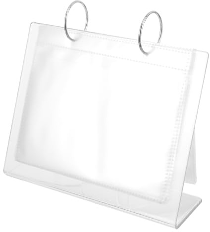 HOLIDYOYO Album de Rangement pour Stickers Ongles Acrylique Transparent Présentoir Nail Art avec Pochettes Protège et Organise Autocollants pour Sélection Rapide Affichage Détaillé