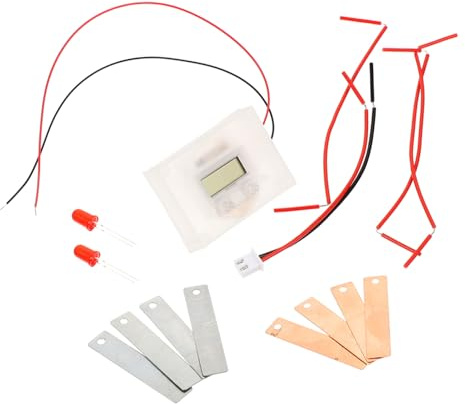 SOPOTUTU Kit Scientifique de Batterie de Fruits DIY Électrodes en Métal, Expérience Éducative pour Garçon et Filles la Maison L'école, Jeu d'apprentissage Créatif