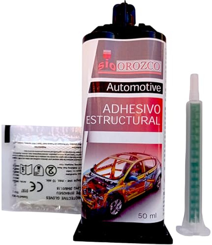 SIO Bond Adhesivo Epoxi 2 Componentes 50 ml – Sellador Estructural Alta Resistencia – Pegamento Profesional para Metal, Plástico, Madera y Cerámica – Secado Rápido – Uso Automoción e Industrial