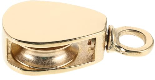 Milisten Swivel Brass Marine Flag Pulley 32Mm for Boat Line and Flagpole Hardware, Designed for Kayak and Sailboat Use