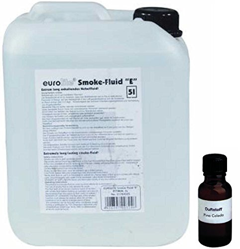 5 Liter Eurolite E (Extrem) Nebelfluid + 30 ml Duftstoff Pina Colada, Smoke-Fluid, Nebel-Fluid-Flüssigkeit für Nebelmaschine