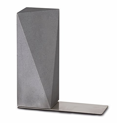 Buchstütze „Nordwand“ aus Beton, zeitloses Design und klare Konturen