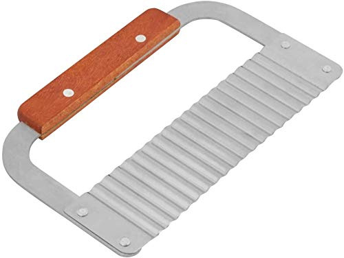 Coupeur De Savon, Rabot Savon Artisanal Ondulé Crinkle Slicer avec Poignée en Bois pour Coupe Savon Dur, Légumes, Pomme de Terre, Cire, Artisanat, Maison et Atelier Créatif