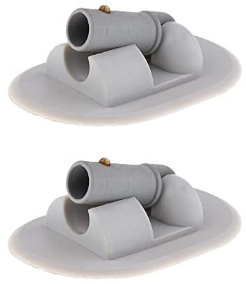 Shiwaki 2X Fixation Tonnelle Pavillon Tente - Pêche Bateau Pneumatique, Accessoire pour Bateau à Moteur, Pare-Soleil sur Pont Gris 12 x 7,8 cm