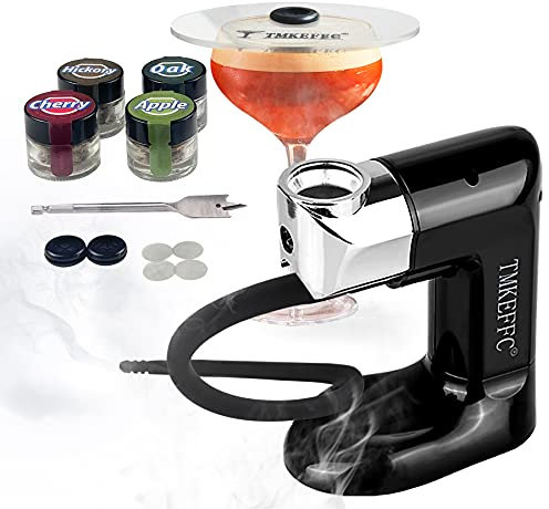 TMKEFFC Affumicatore per Alimenti - Pistola Affumicatrice - 4 Confezioni di Legno Omaggio, Smoking Gun, Affumicatore Portatile, Ideale per cibi e Cocktails, Affumicatore a Freddo da Cucina