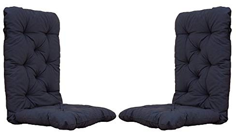 Chicreat Set mit 2 Hochlehnersesseln, 120 x 50 x 8 cm, Dunkelgrau