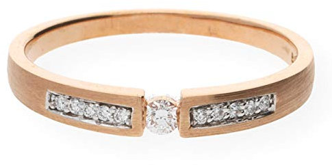 Damen Ring 585er 14 Karat Rotgold mit Brillanten 0.13 Carat JL10-07-0524