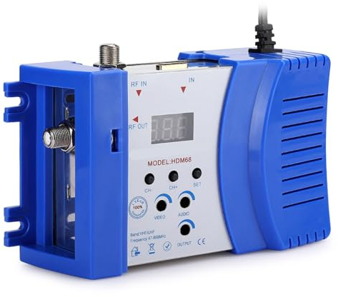 Agatige Modulatore per TV, Modulatore HD HDM68 Digitale HDMI RF Frequenza VHF/UHF Accessori per Computer Spina EU 100-240 V