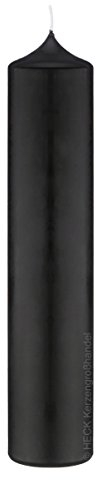 Altarkerzen, Kaminkerzen Schwarz 250 x Ø 50 mm, 4 Stück, Kerzen mit Dornbohrung in RAL Kerzengüte Qualität